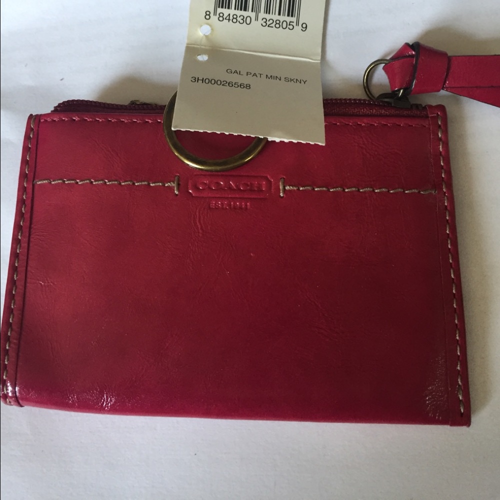 Coach Patent Leather Skinny Mini Wallet